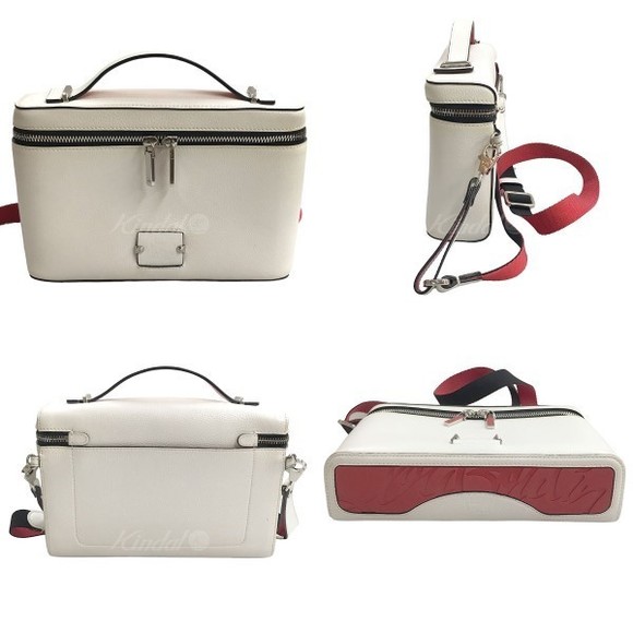 Christian Louboutin Kypi Pouch Shoulder Bag White Red - Picture 2 of 9